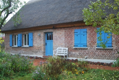 Fensterladen am Kolonistenhaus am Stettiner Haff